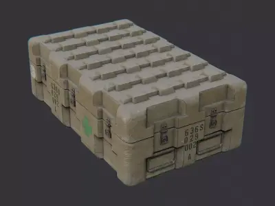 Military Stackable Medical Crate Low-poly 3D model