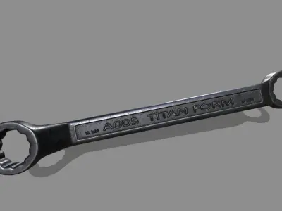 wrench Low-poly 3D model 16