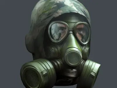 Helmet 3d model military combat Military Low-poly Low-poly 3D model shop