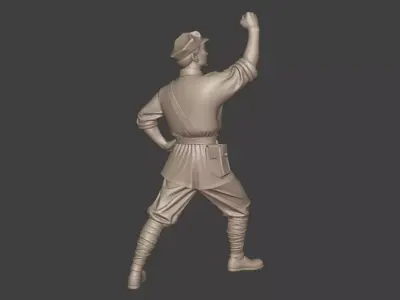 Military sculpture warrior military battle war hero soldier 3D print model 7