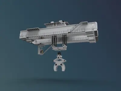 heavy overhead crane 3D model purchase