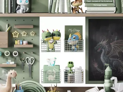 Toys Wall and Desk Decor for the Kids Room 7 3D model