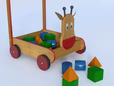 Wooden Toys Bundle 3D model