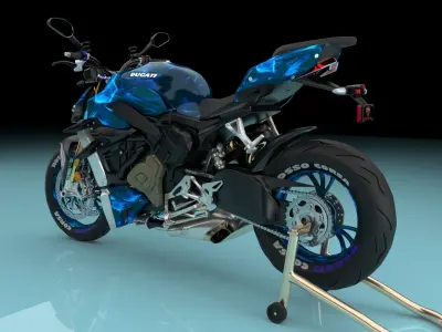ducati yamaha motorcycle 3D model