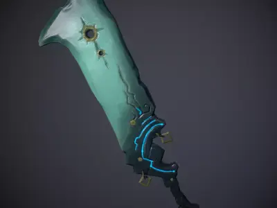 Rune Sword Low-poly 3D model