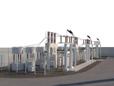ELECTRICITY SUB STATION 3D model buy