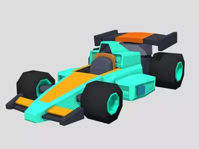 Racing Car Game Ready Vehicle Low-poly 3D model