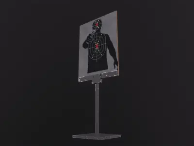 Falling Target 3D Model Low-poly 3D model