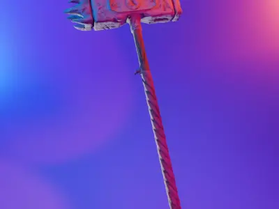 Warhammer fortnite axe Free low-poly 3D model
