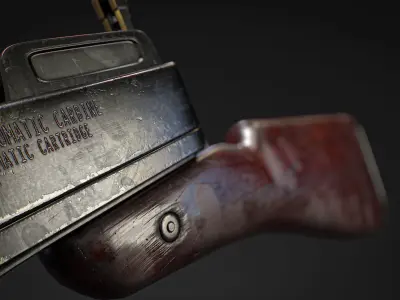 Thompson m1927 submachine gun  3D model