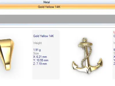 MENS ANCHOR PENDANT NECKLACE ROPE DESIGN JEWELRY 3D print model get