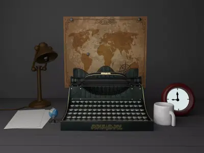 Typewriter 3D Model  3D model