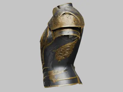 Medieval Armor Fantasy Knight Chestplate 3D model