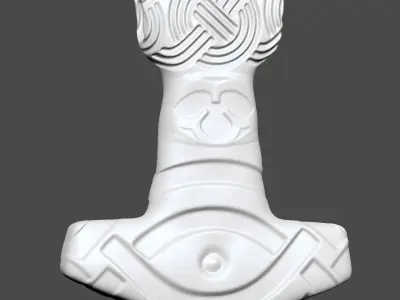 Viking Pendant Design One 3D Printable 3D print model