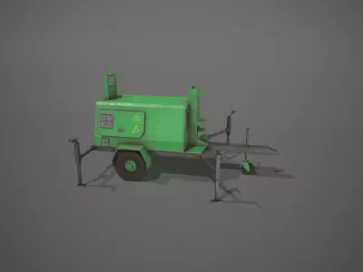 Green Generator Low-poly 3D model