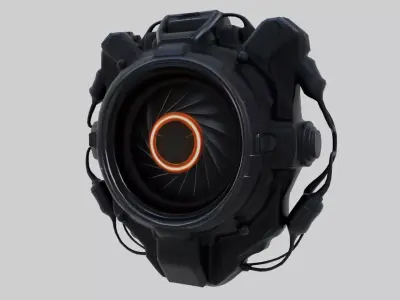 Futuristic Mechanical Turbine Core 3D model