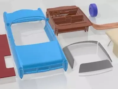 Cadillac DeVille Convertible 1965 Printable Car  3D print model