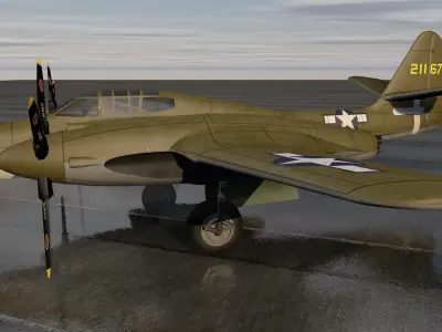McDonnell XP-67 Moonbat 3D model