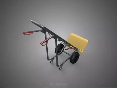 LOAD TILTING FOLD TOE NOSE PLATE BASE BED HAND TRUCK HANDTRUCK 2 3D model