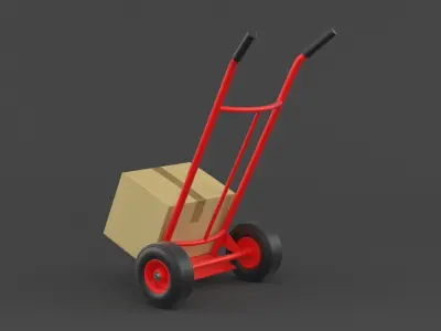 Hand Truck 3D model 4