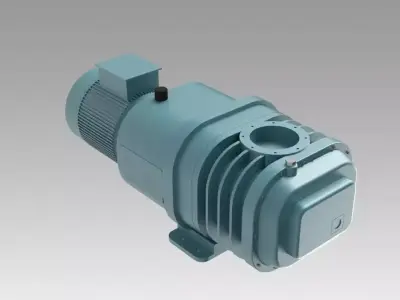 Twin rotor vacuum pump 3D model