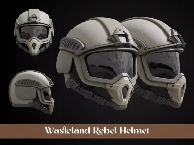 Stylized Desert Rebel Warrior Helmet - Nomad Guardian 3D print model