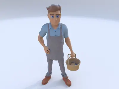 Retail Store Employee male 3D model