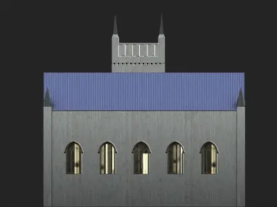 Saint James Church Low-poly 3D model