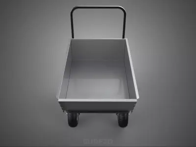 HEAVY DUTY METAL UTILITY CART TROLLEY HAND PLATFORM TRUCK PALLET 3D model