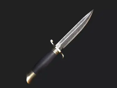 Finka - Soviet NKVD knife - Game-Ready Lowpoly PBR Low-poly 3D model