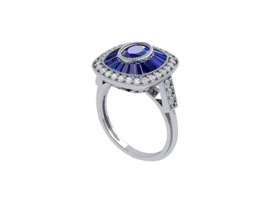 Ovel Art Deco Ring 3D print model purchase