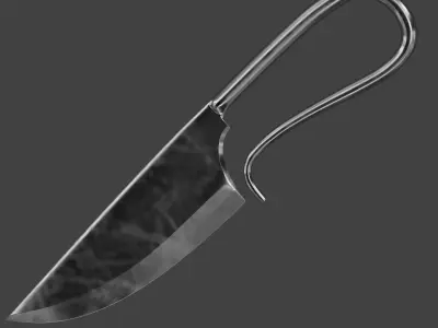 Short battle knife v0 3D model