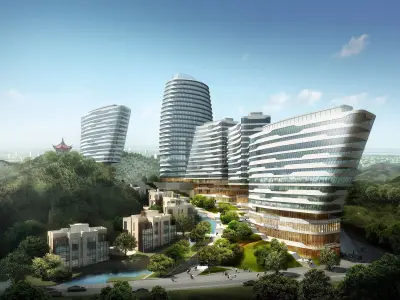 3Dmax fashion city commercial square building 146 3D model