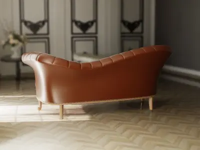 Furniture Sofa Chaise Lounge Low-poly 3D model