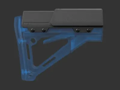Larue Tactical RISR Stock Riser Low Poly 3D Model Low-poly 3D model