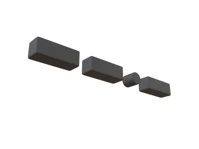 Morse Code Q v1 001 Low-poly 3D model