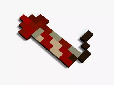 Minecraft Rocket Low-poly 3D model
