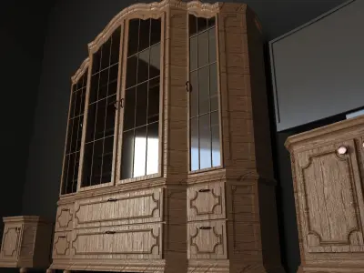 wardrobe drawer nightstand classic  3D model