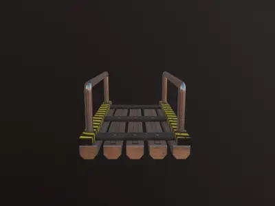 Short Bridge Low-poly 3D model