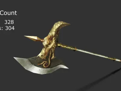 Stylized Fantasy RPG Weapon Pack  Low-poly 3D model
