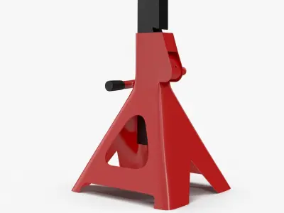 Jack Stand Red Low-poly 3D model