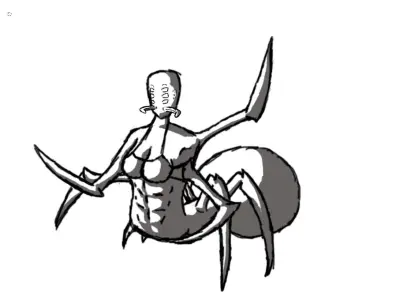Spider not a finish work Free 3D model purchase