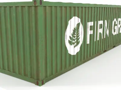 Container 40ft low poly PBR Low-poly 3D model buy