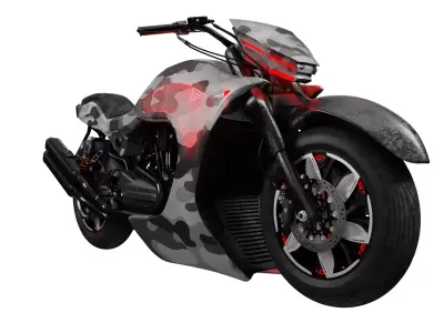  Military Motorcycle 3D model