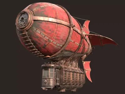 Airship Scarlet Sails 3D model