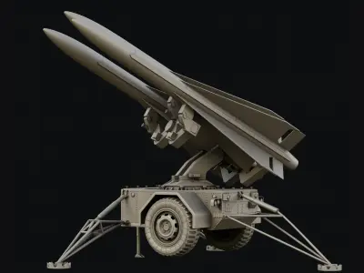Missile Launcher Low-poly 3D model purchase