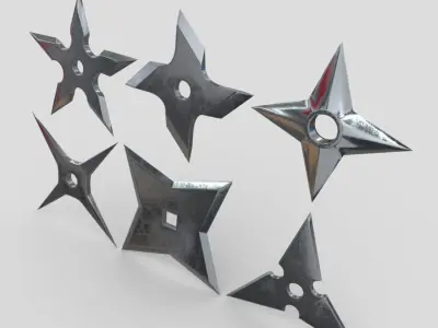 Shuriken Pack Low-poly 3D model purchase
