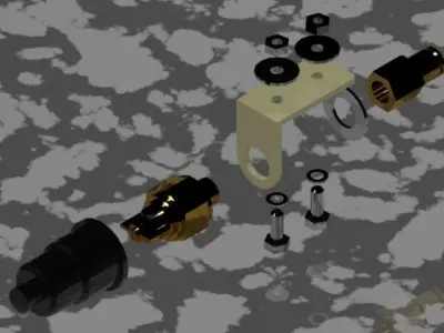 Brass Pressure switch Free 3D model