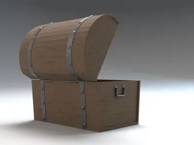Treasure Chest Low Poly PBR Low-poly 3D model
