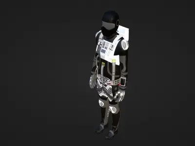 Robot Soldier - Assault Soldier Low-poly 3D model 22